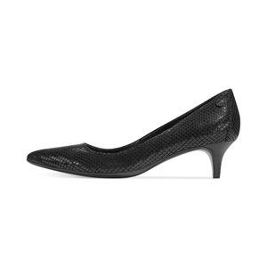 CALVIN KLEIN NICKI FAUX SNAKESKIN KITTEN HEEL PUMPS